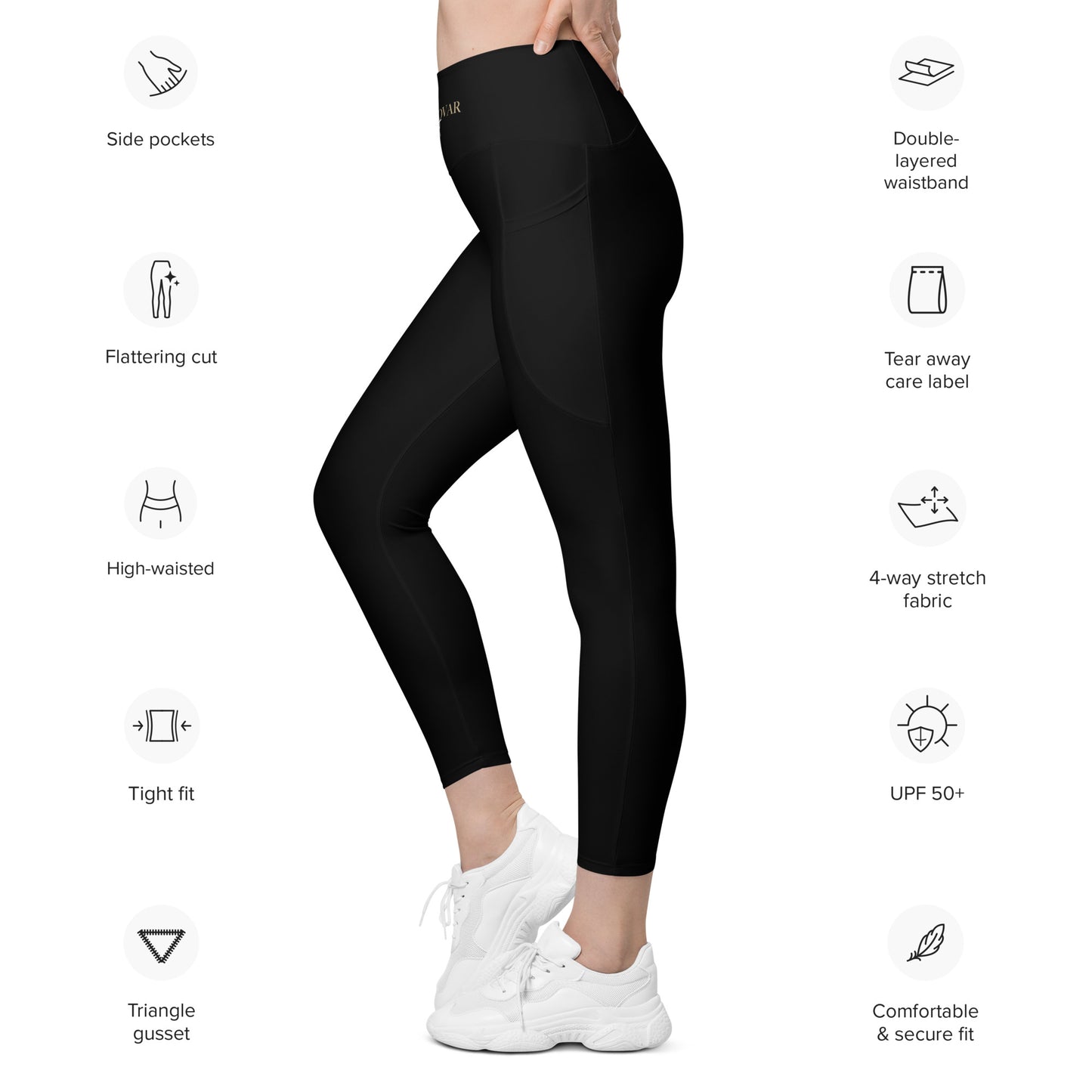 "Misha Kovar Sport" Leggings mit Taschen Damen