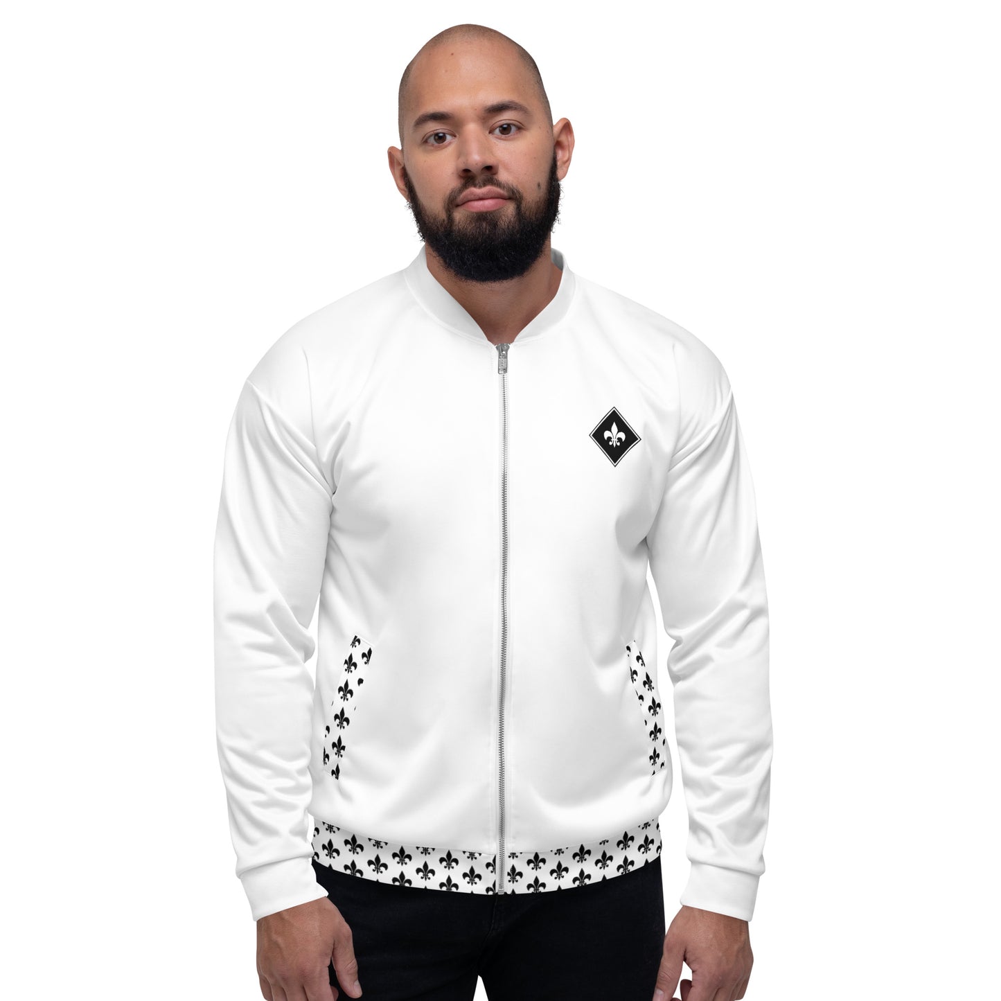 Black & White Unisex Bomberjacke