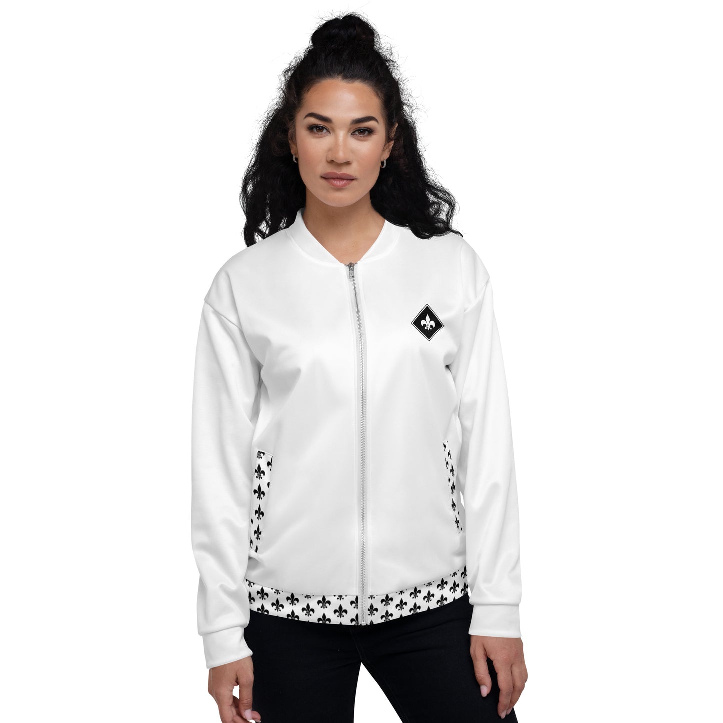 Black & White Unisex Bomberjacke