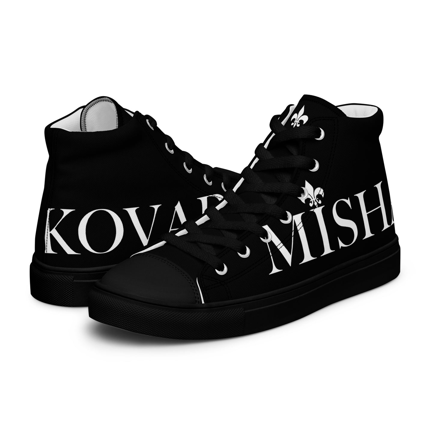 Misha Kovar "Glamorous" Leinenschuhe für Herren (schwarz)