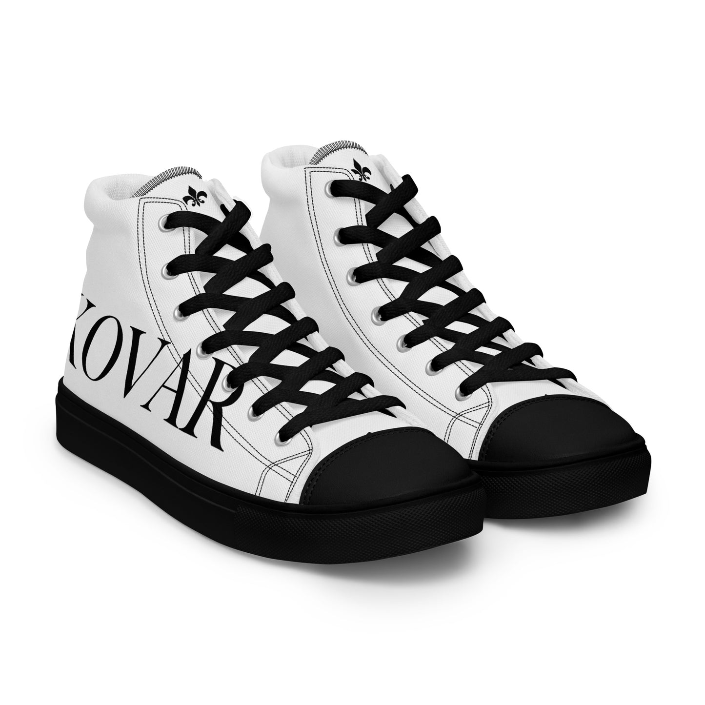 Misha Kovar "Glamourus" Leinenschuhe für Herren (weiß-schwarz)